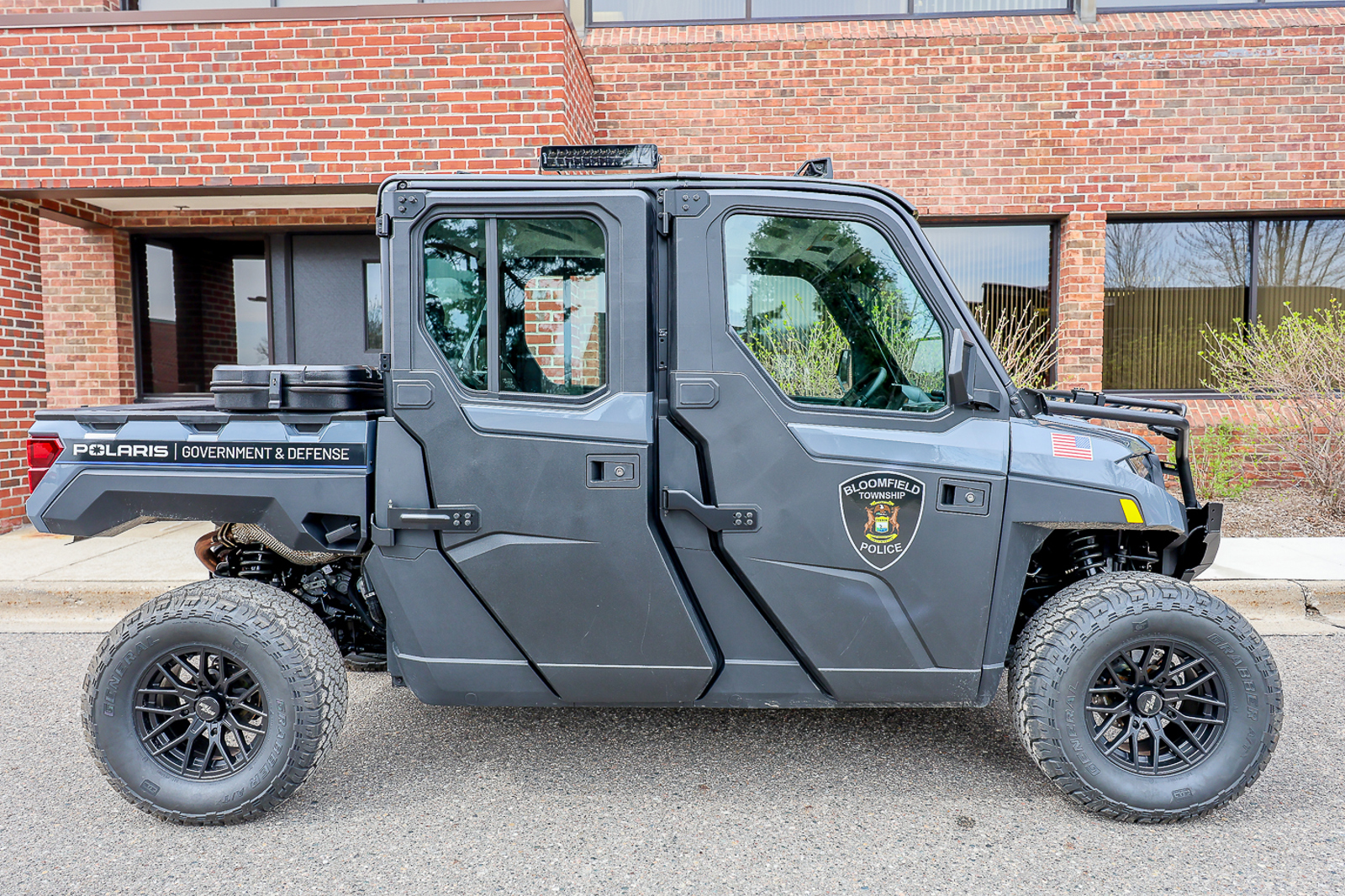 UTV side shot with police logo
