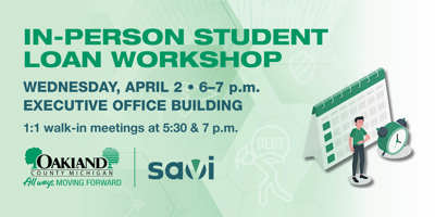 Oakland County Hosting Free In-Person Student Loan Financial Workshop