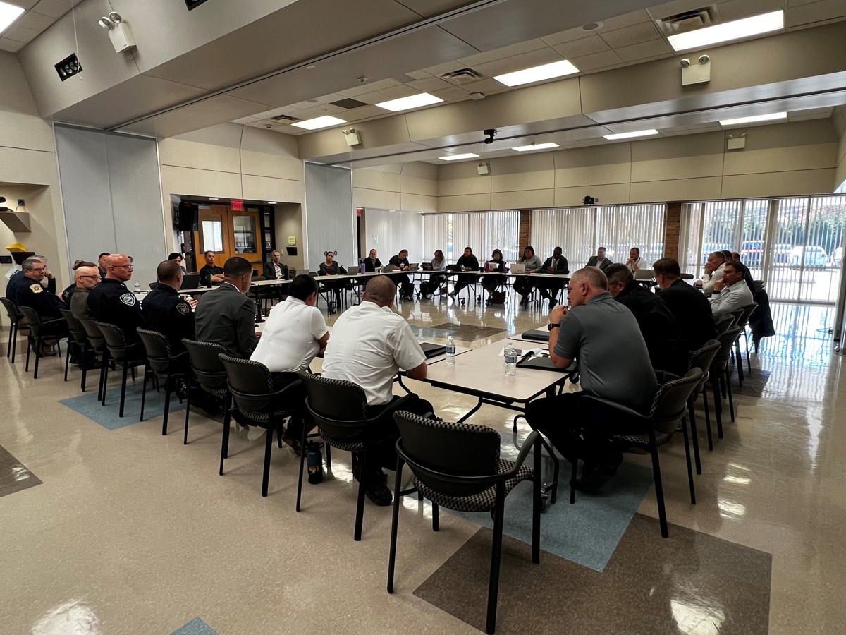 Group of people sitting in a meeting. 