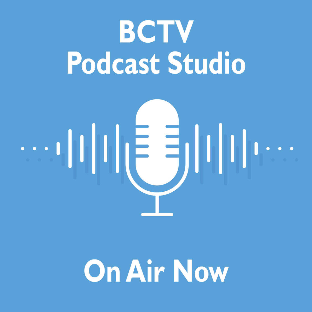 Cartoon microphone for the BCTV podcast studio. 
