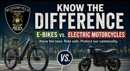 Police Information - Know the Difference Between E-Bikes and Motorcycles